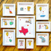 States In Love - Framed Puzzle Pieces