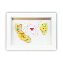 States In Love - Framed Puzzle Pieces