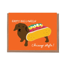  Chicago Hot Dog Halloween Card