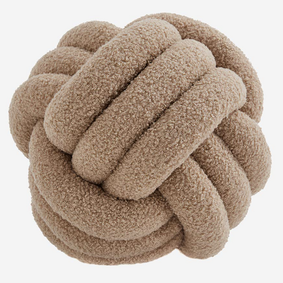 Taupe Knot Pillow