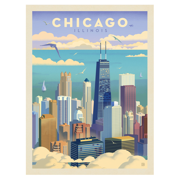 Chicago: Bird's Eye View of Lake Michigan
