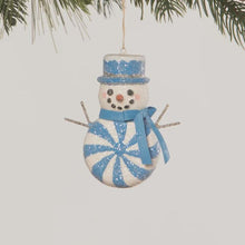  Peppermint Snowman Ornament