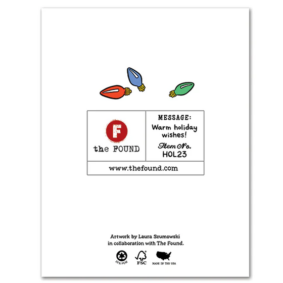 BOXED Chicago Wreath Christmas Card