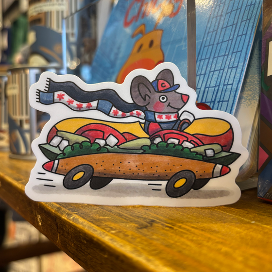 Chicago Richard Scarry Rat Sticker