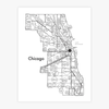 Chicago Map Print 8.5x11