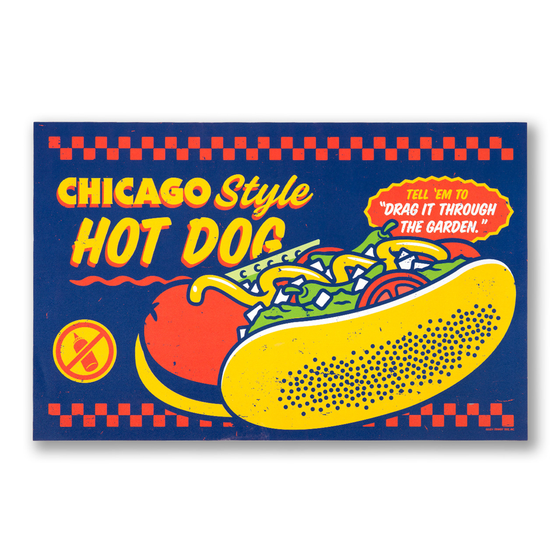 Chicago Style Hot Dog Print 11x17