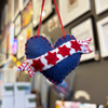 Chicago Flag Heart Felt Ornament