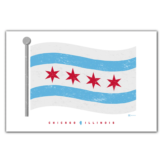 Chicago Flag Print 8x10