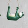 Hanging Ceramic Frog Planter