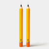 HB Yellow Pencil Taper Candles - Set of 2