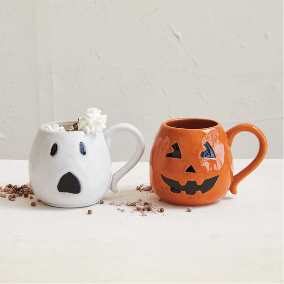 Stoneware Jack-O-Lantern Mug