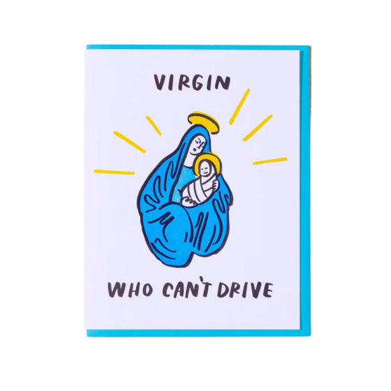 Virgin (Mary) Who Can't Drive Card