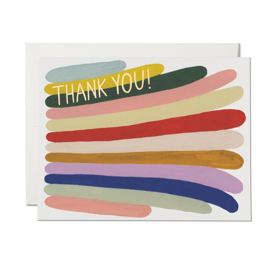 Rainbow Stripes Thank You Card