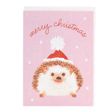  Hedgehog in Santa Hat Card