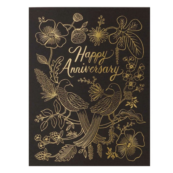 Love Birds Gold Anniversary Card