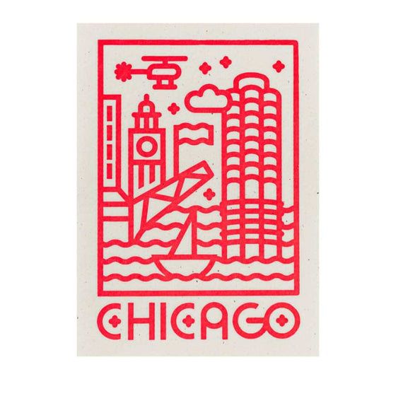Chicago Screen Printed Greeting Card
