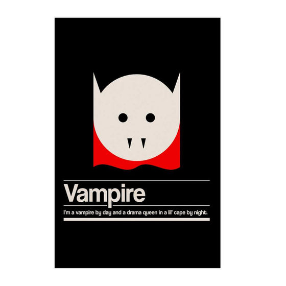 Vampire Minimalist Print 12x18