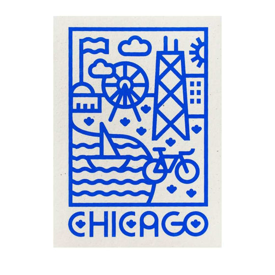 Chicago Screen Printed Greeting Card