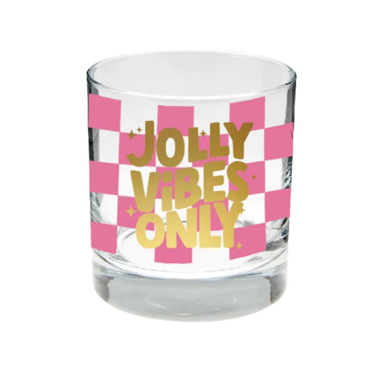 Jolly Vibes Only Rocks Glass