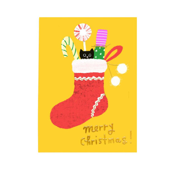 Merry Stocking Card BOXED (Set of 8)