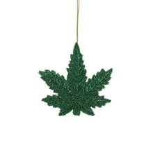  Beaded Marijuana Leaf